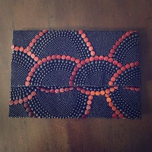 NWT Beaded Oversized Clutch